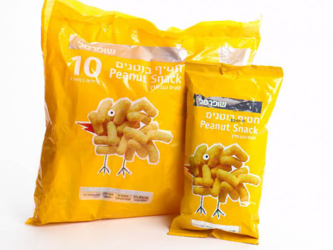 אריזת חטיף בוטנים שופרסל