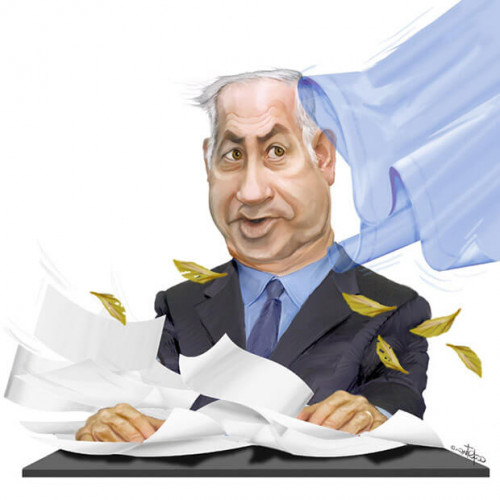 קריקטורה, בנימין נתניהו