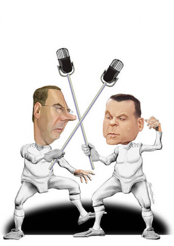 קריקטורה, יעקב אילון וגדי סוקניק