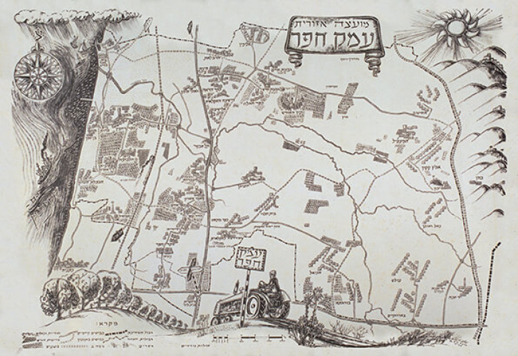 מפת עמק חפר