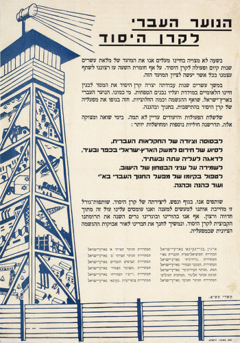 כרזה, הנוער העברי לקרן היסוד