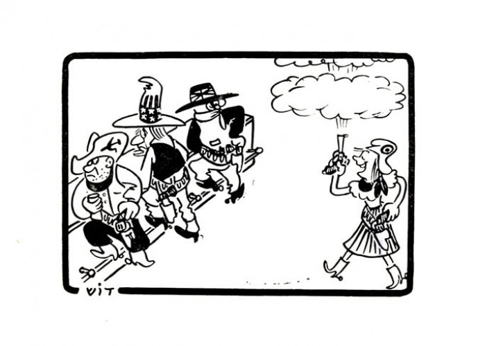 קריקטורה "שלום חבריא"