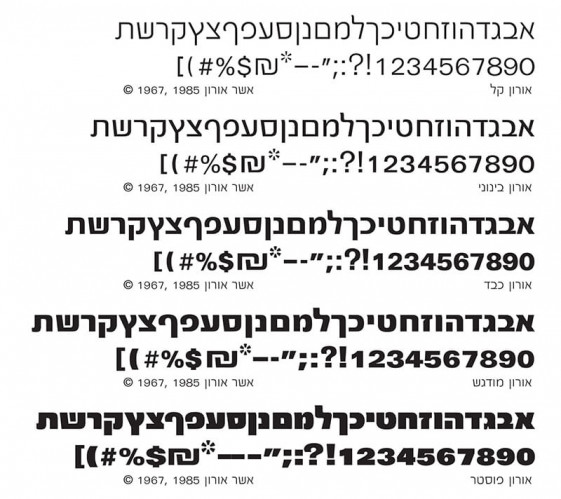עיצוב אות, אורון