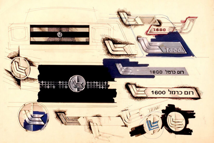 סקיצות לסמל רום כרמל