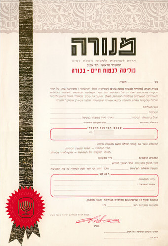 מנורה- פוליסה לביטוח חיים
