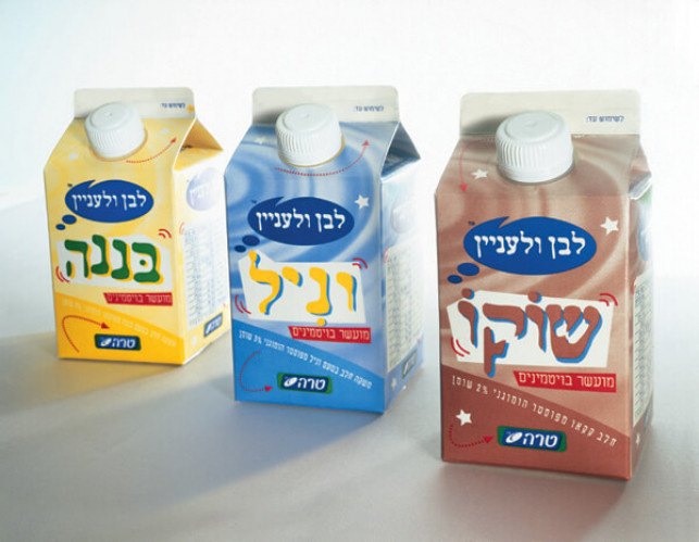 אריזת חלב טרה בטעמים