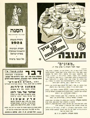 מודעה, שולחן ערוך