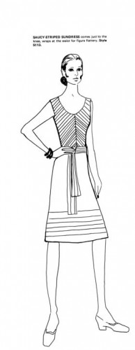 איור הדגם "Saucy striped sundress"