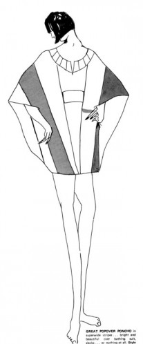איור אופנה, "Great popover poncho"