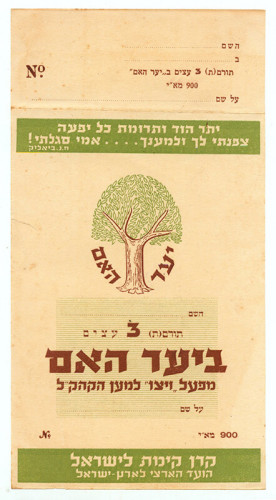 תעודת תורם, קק"ל