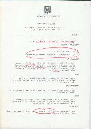 מעטפת יום הזיכרון לחללי צה"ל תשמד