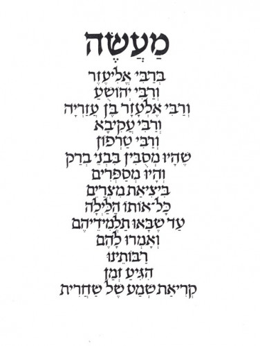 מתווה ולטרינג להגדה לפסח